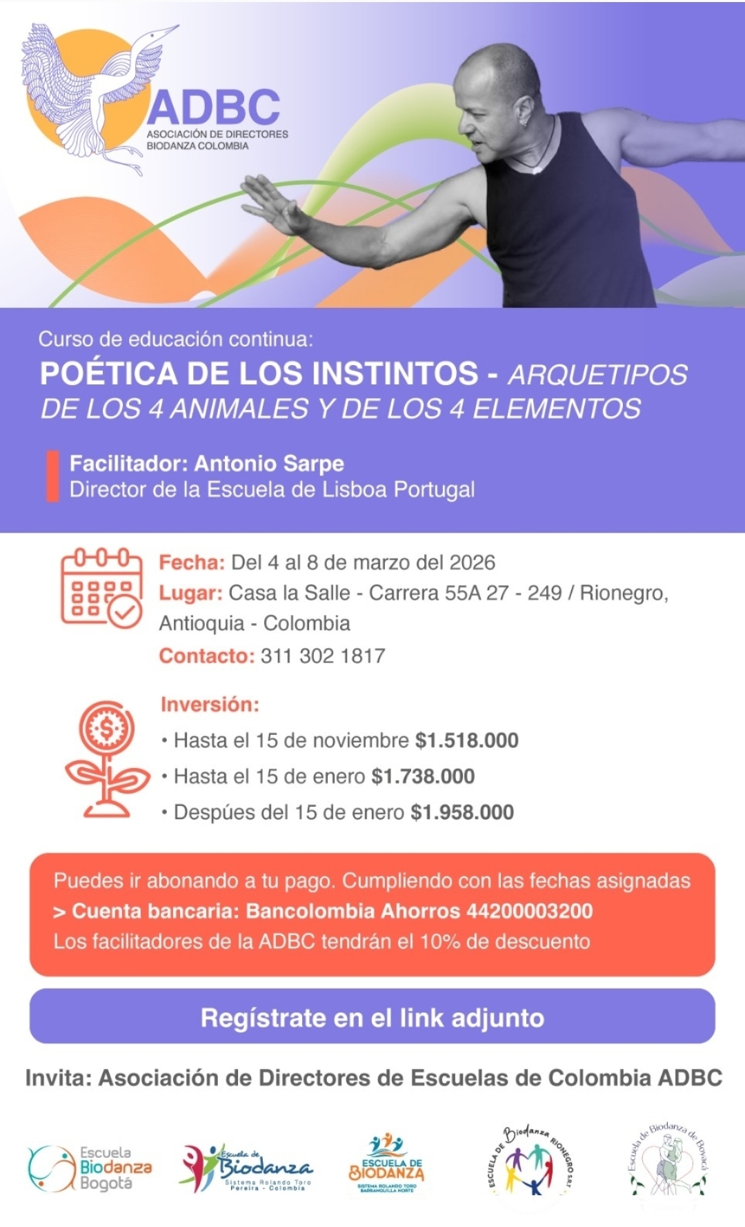 Curso de Educación continua: Poética de los Instintos...  con Antonio Sarpe