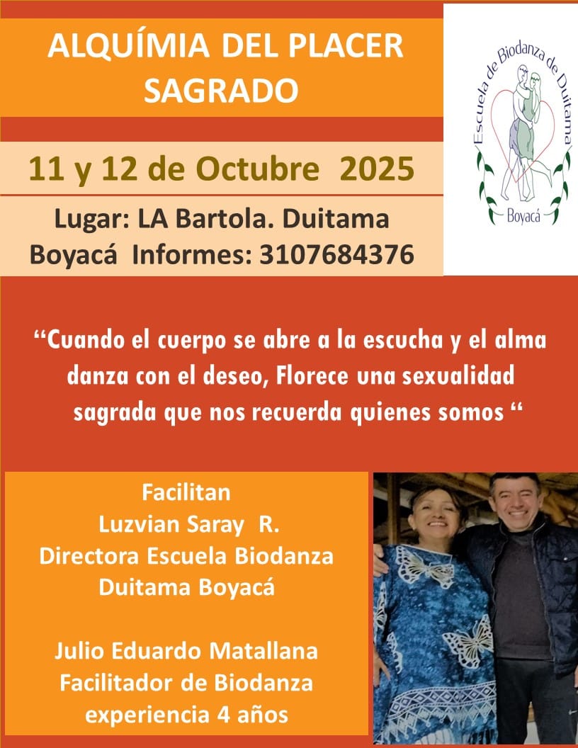 Maratona de Sexualidad: Alquimia del Placer Sagrado, con Luzvian Saray & Julio Eduardo Ballesteros.