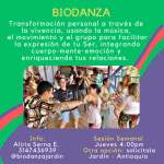 Grupo semanal de Biodanza con Aliria en Jardin, Antioquia todos los jueves.