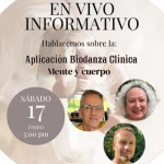 EN VIVO INFORMATIVO Hablaremos sobre la Aplicación Biodanza Clínica. Mente cuerpo.