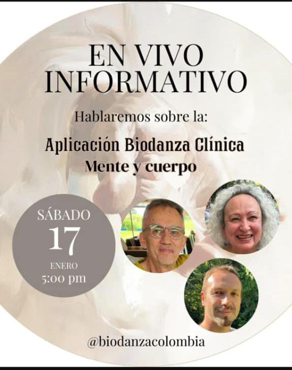 EN VIVO INFORMATIVO Hablaremos sobre la Aplicación Biodanza Clínica. Mente cuerpo.