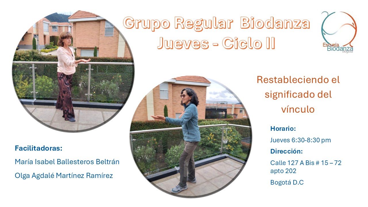 Grupo regular de Biodanza los jueves en Bogotá