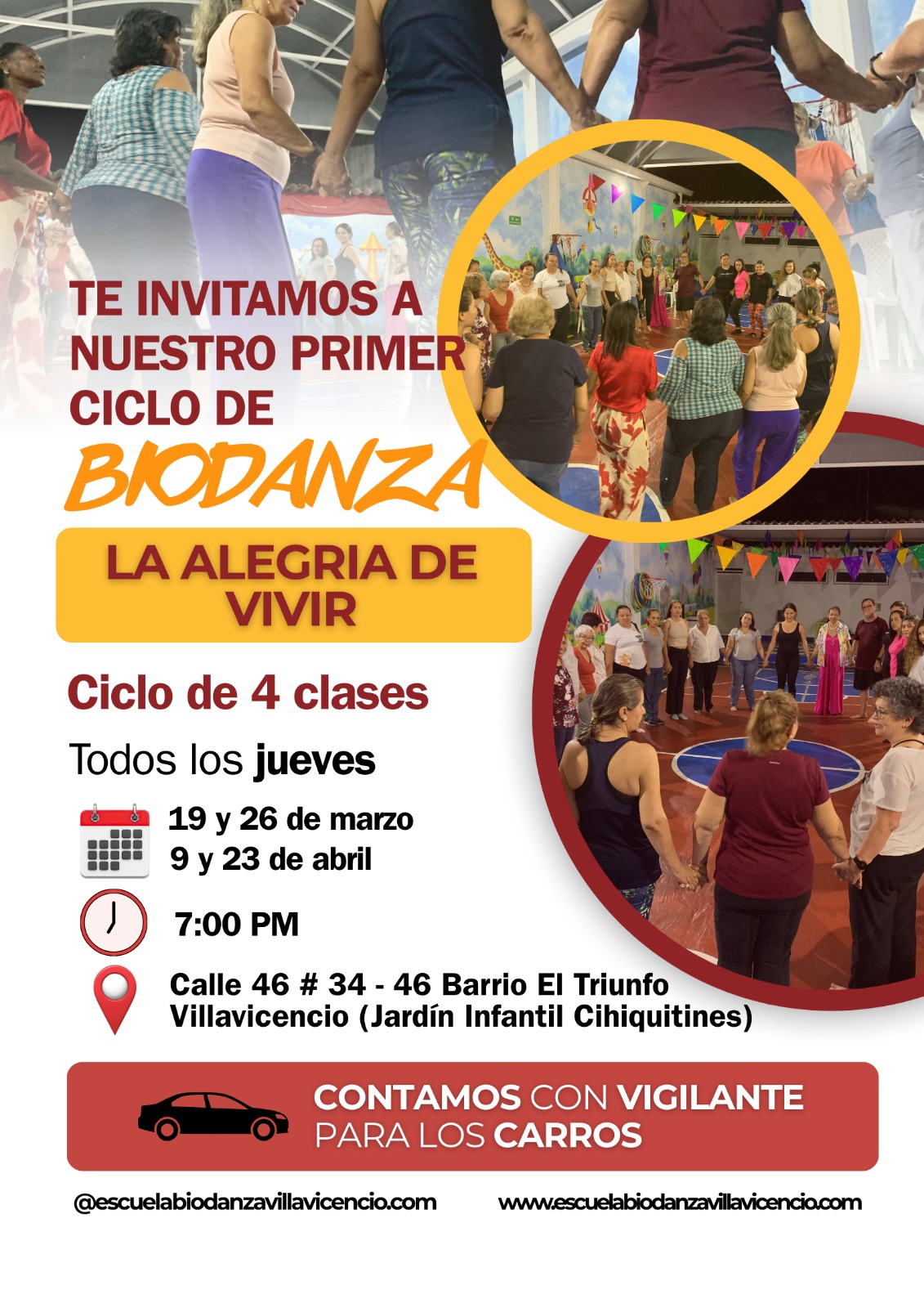 Grupo regular de Biodanza los jueves en Villavicencio.